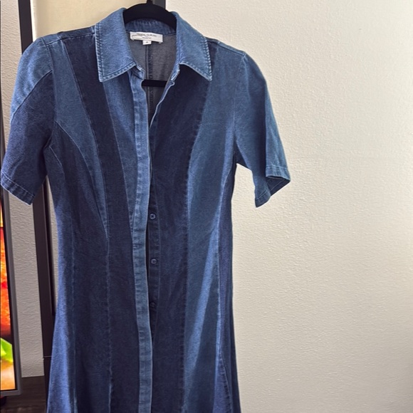 prabal gurung denim dress Prabal Gurung Long Sleeve Draped Sash Dress